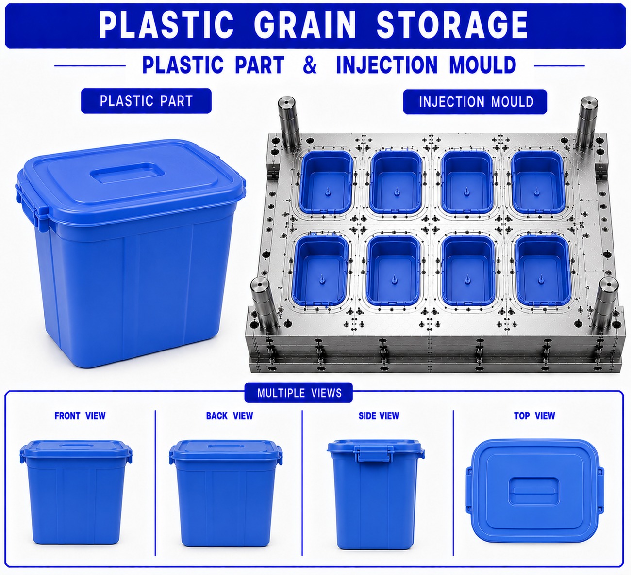 Plastic Grain Storage Container Mould and Moulding Service